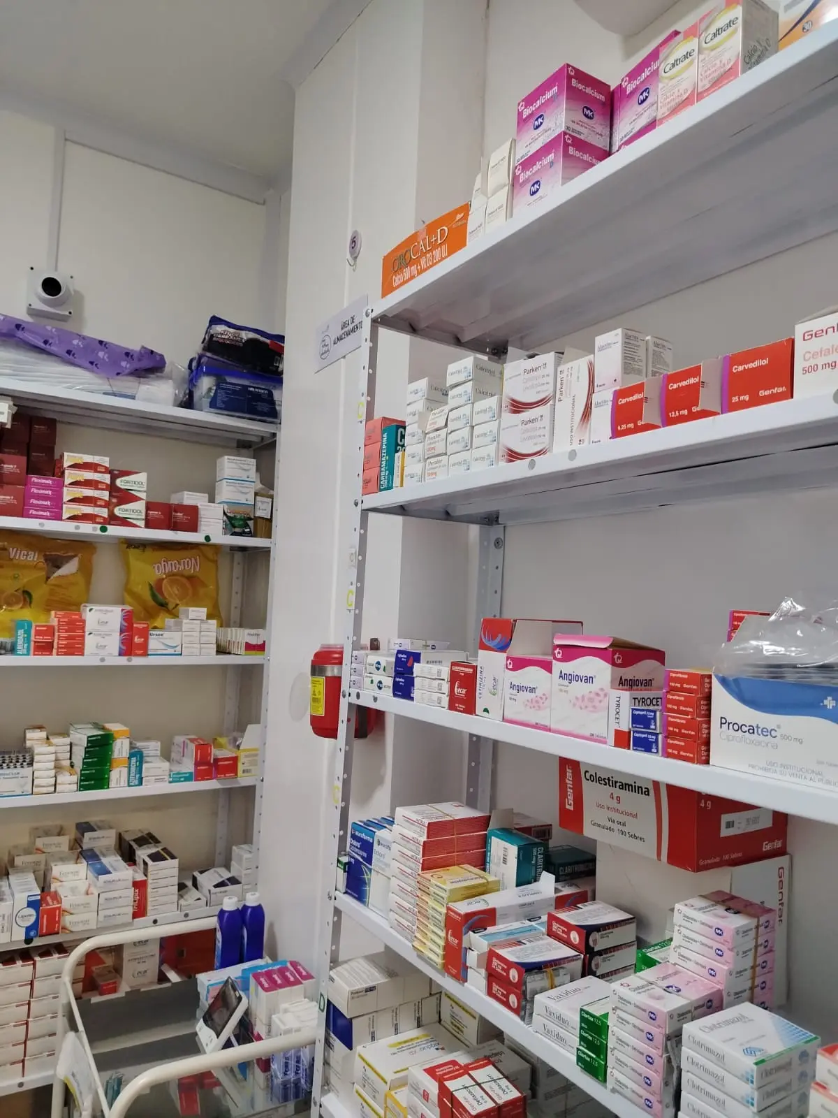 Estantes del servicio farmacéutico